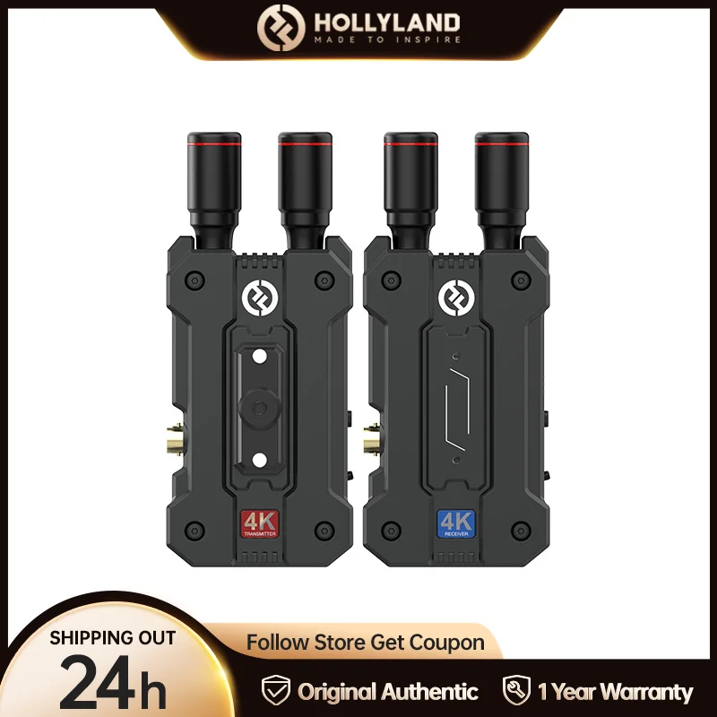 

Hollyland Mars 4K Wireless Video Transmission System SDI HDMI Dual Interfaces 450ft Range 0.06s Latency Decimal-point Frame Rate