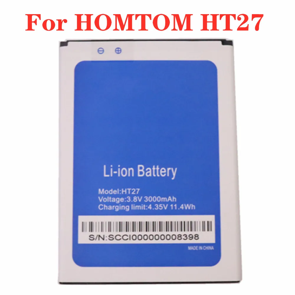 

High Quality HT 27 Battery For HOMTOM HT27 Smart Phone Large Capacity 3000mAh Back-up Battery