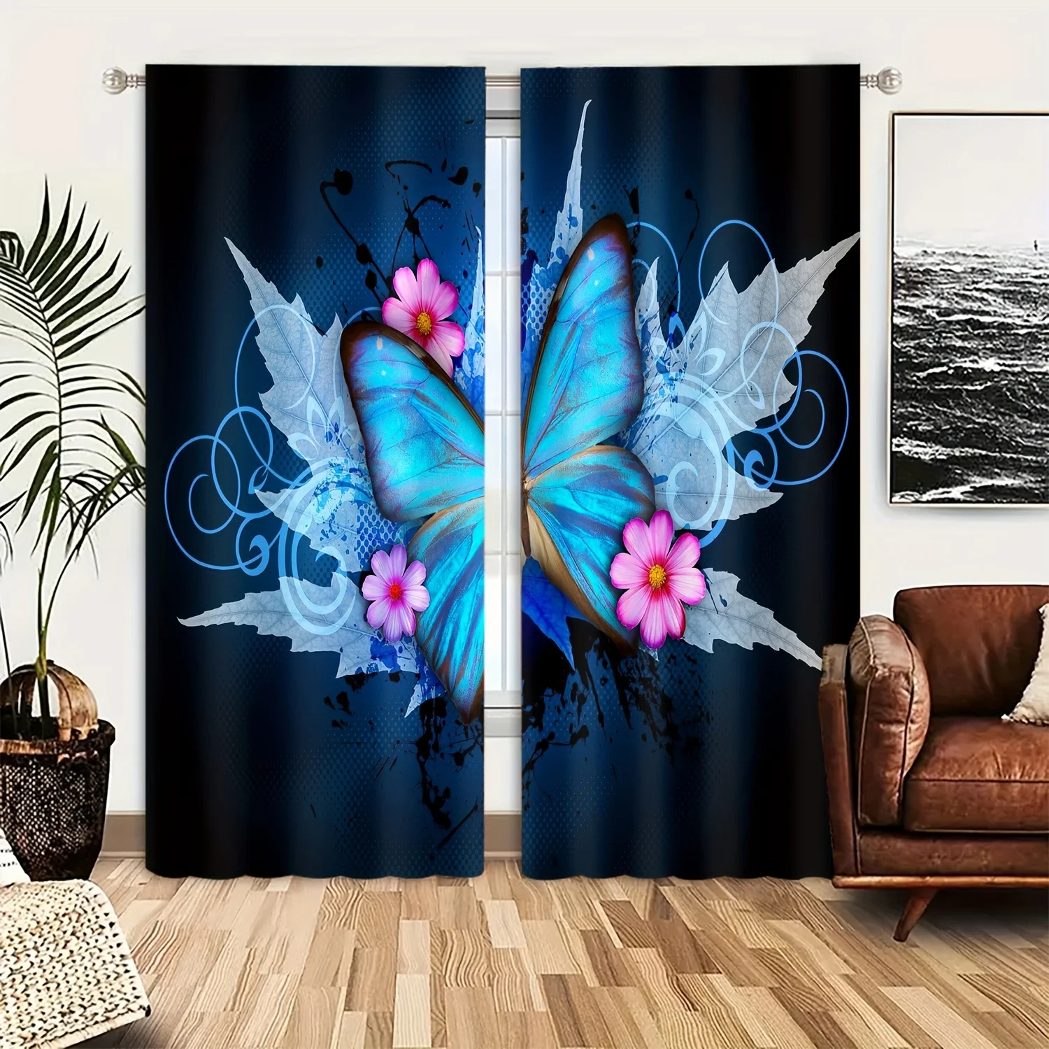 2pcs Novel Beautiful Butterfly Animal Red Flower Printed Curtain Living Room Curtain Decor Living Room Bedroom Shading Bathroom
2pcs Novel Beautiful Butterfly Animal Red Flower Printed Curtain Living Room Curtain Decor Living Room Bedroom Shading Bathroom