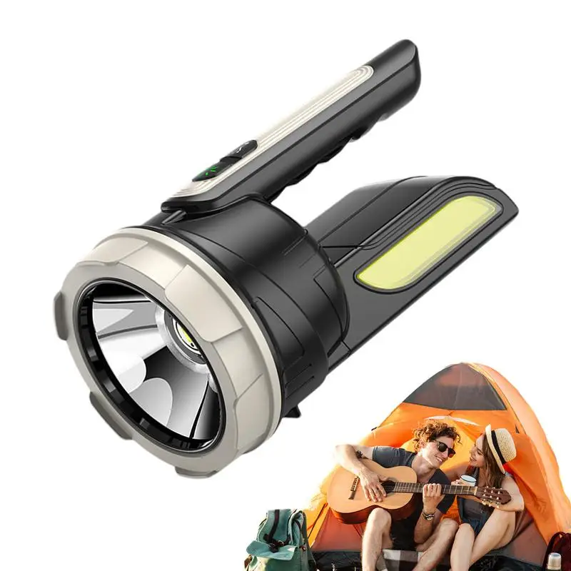 

LED Torch Rechargeable Camping Flashlight And Light Rotation Adjustment Waterproof Work Light Lamp USB And Rechargeable Survival