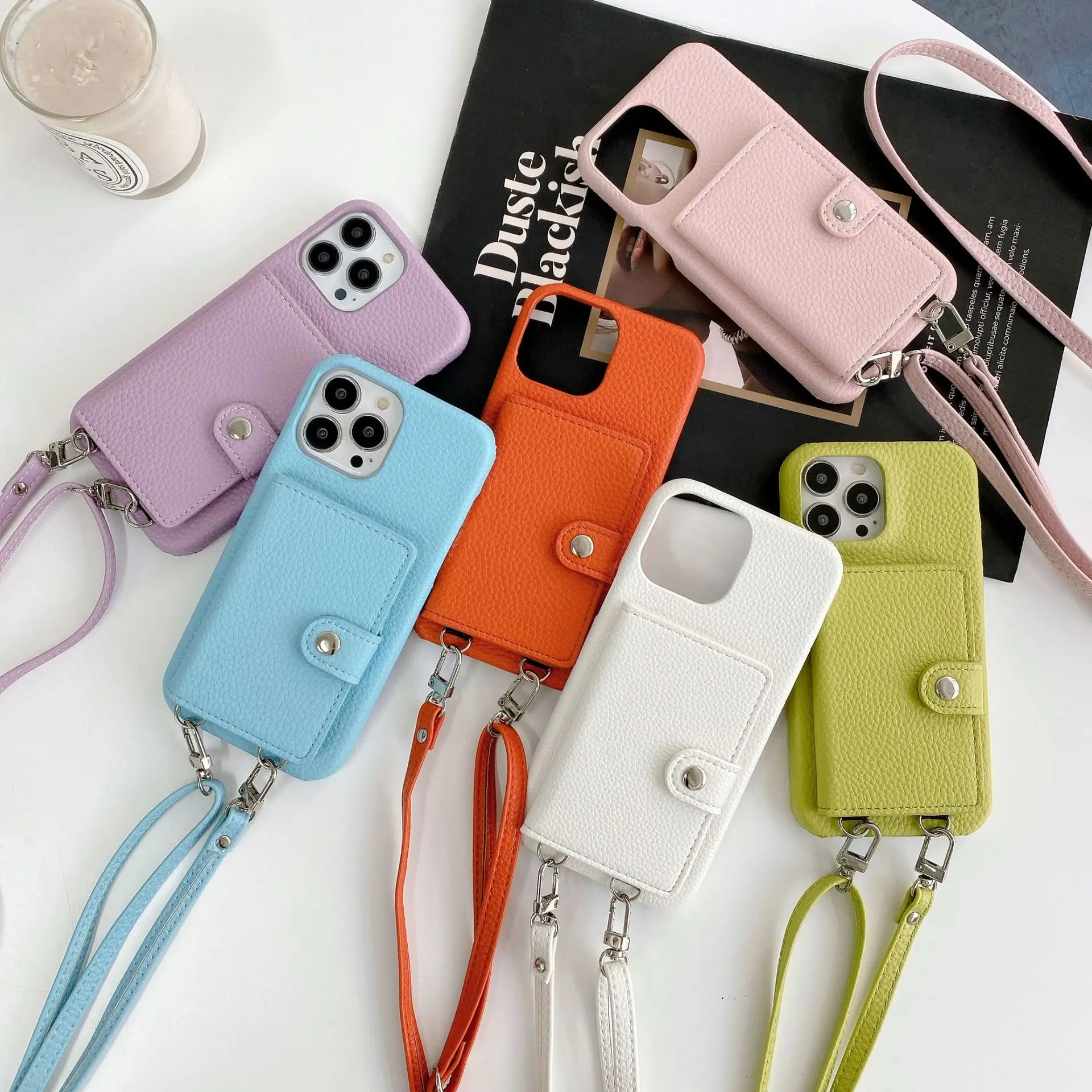 Luxury Leather Phone Case For IPhone 15 14 13 11 12 11 Pro Max 7 8 Plus XS XR Back Cover Card Holder Wrist Strap Fashion Fundas
Luxury Leather Phone Case For IPhone 15 14 13 11 12 11 Pro Max 7 8 Plus XS XR Back Cover Card Holder Wrist Strap Fashion Fundas