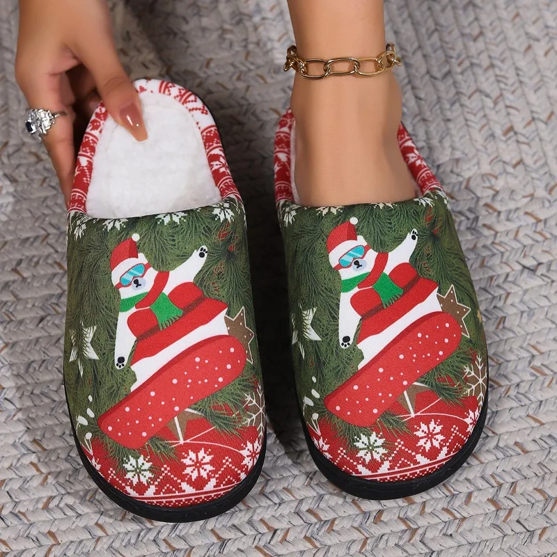2024 Winter New Christmas Santa Claus Slippers Women Cartoon New Year Gifts Flats Platform Plush Warm Flip Flops Cotton Shoes
2024 Winter New Christmas Santa Claus Slippers Women Cartoon New Year Gifts Flats Platform Plush Warm Flip Flops Cotton Shoes