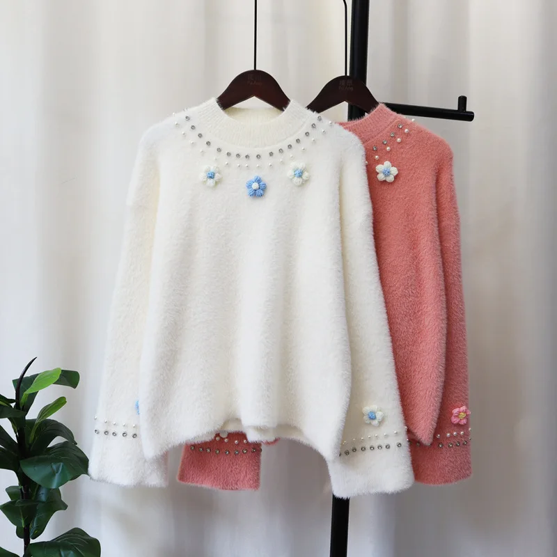 Beading Appliques White Color Women Sweater Full Sleeves Winter Strechy Casual Pullovers Jumpers
Beading Appliques White Color Women Sweater Full Sleeves Winter Strechy Casual Pullovers Jumpers
