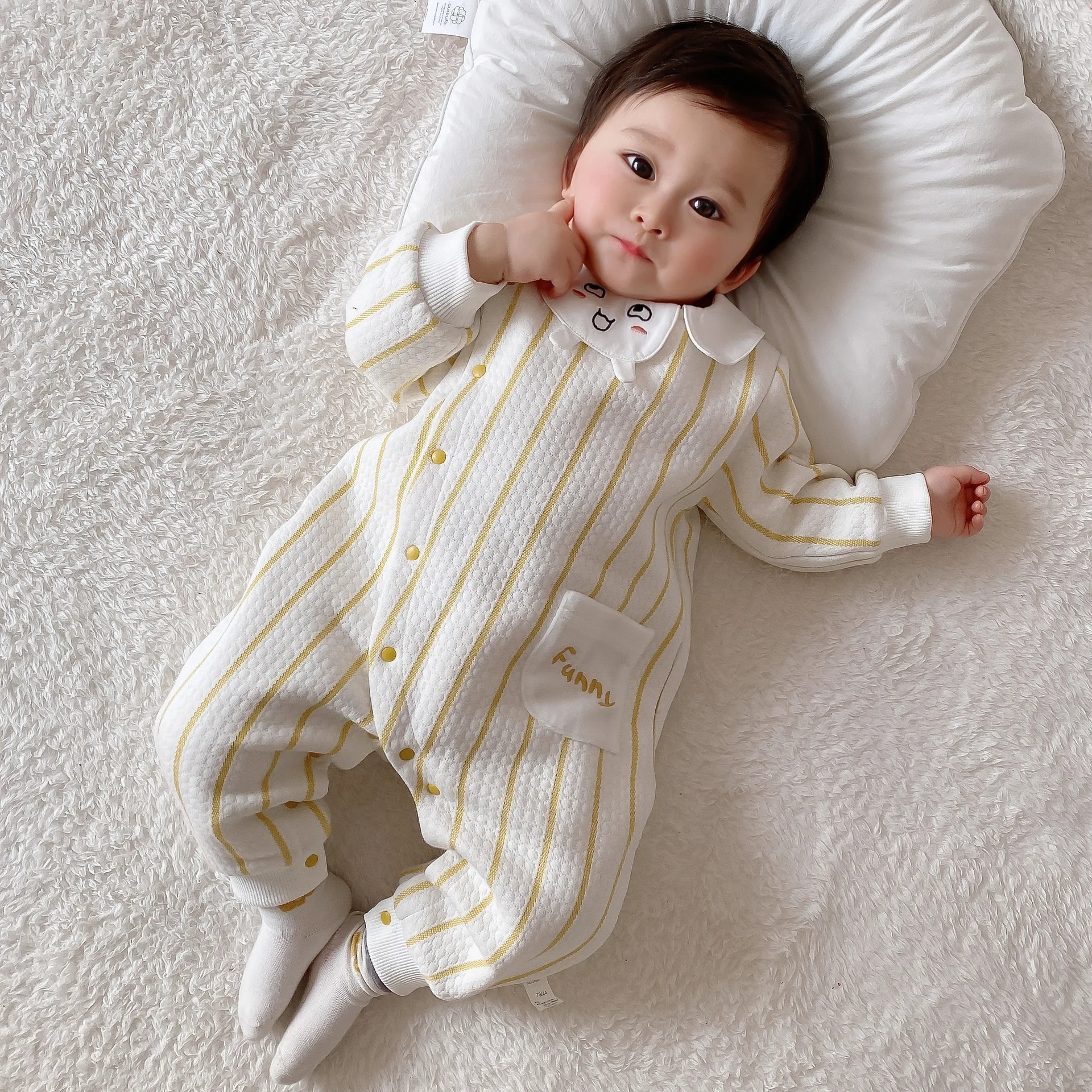 Fall Winter Baby Warm Jumpsuit Baby Cotton Romper Stripe Cartoon Long Sleeve Climbing Clothes Baby Outfits Baby Boy Clothes
Fall Winter Baby Warm Jumpsuit Baby Cotton Romper Stripe Cartoon Long Sleeve Climbing Clothes Baby Outfits Baby Boy Clothes