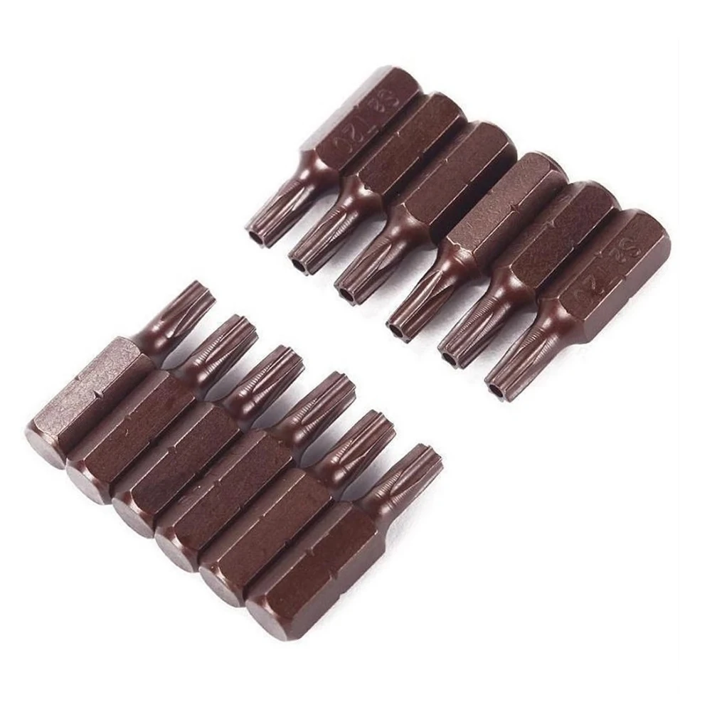 12 Pcs T20 Screwdriver Bit 1/4inch Hex Shank Magnetic Torx Security Bits With Hole 25mm For Screws Remover Repairing Tools Parts
12 Pcs T20 Screwdriver Bit 1/4inch Hex Shank Magnetic Torx Security Bits With Hole 25mm For Screws Remover Repairing Tools Parts