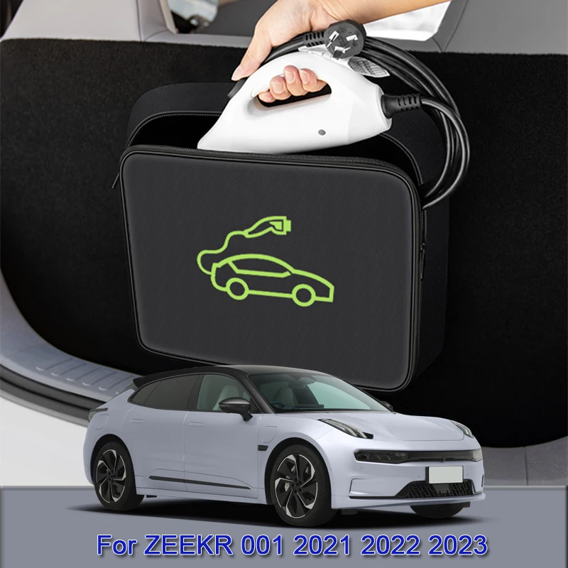 

EV Car Charging Cable Storage Carry Bag Charger Plugs Sockets Waterproof Fire Retardant Acccessory For ZEEKR 001 2021 2022 2023