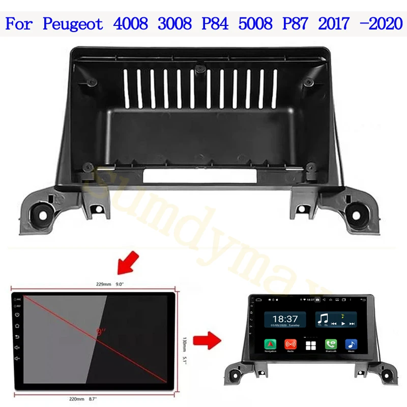 Автомобильный радиоприемник 2 Din 9 дюймов для Peugeot 4008 3008 P84 5008 P87 2017 -2020 DVD стерео Рамка адаптер монтажная панель
Автомобильный радиоприемник 2 Din 9 дюймов для Peugeot 4008 3008 P84 5008 P87 2017 -2020 DVD стерео Рамка адаптер монтажная панель