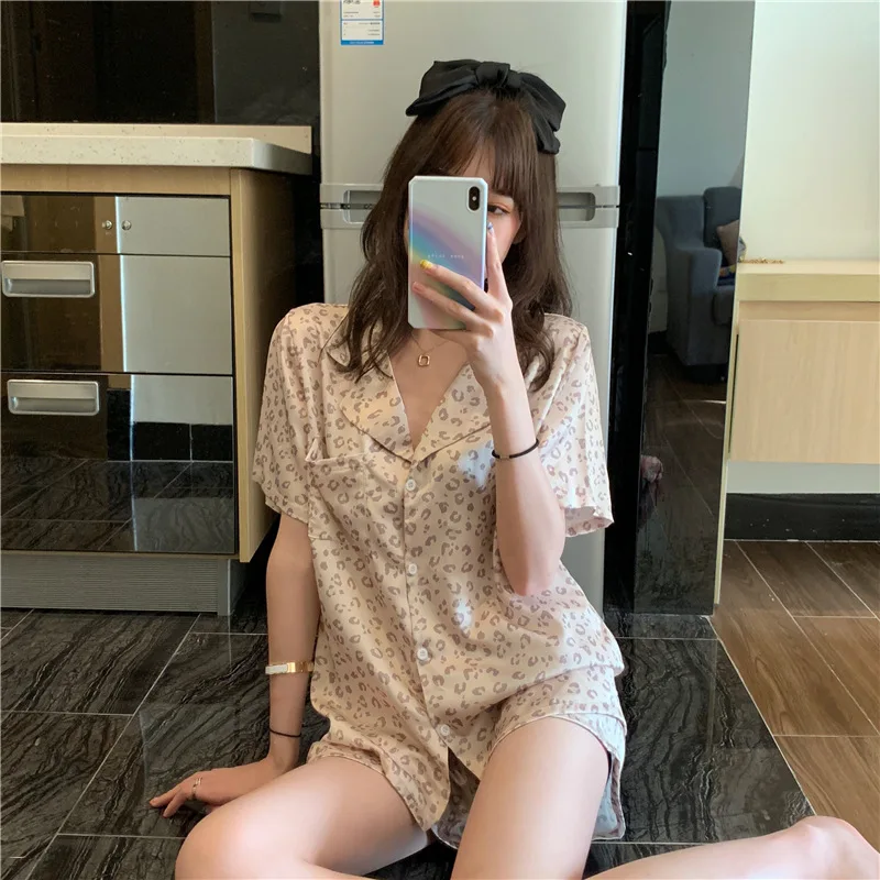 Pajama Sets Women Summer Lovely Strawberry-print Sweet Teens Korean Style Leisure Fashion Design Mujer Soft Simple Sleepwear Ins 108 S25f66bb06f2e4c9fa67ff33a9576ab18d