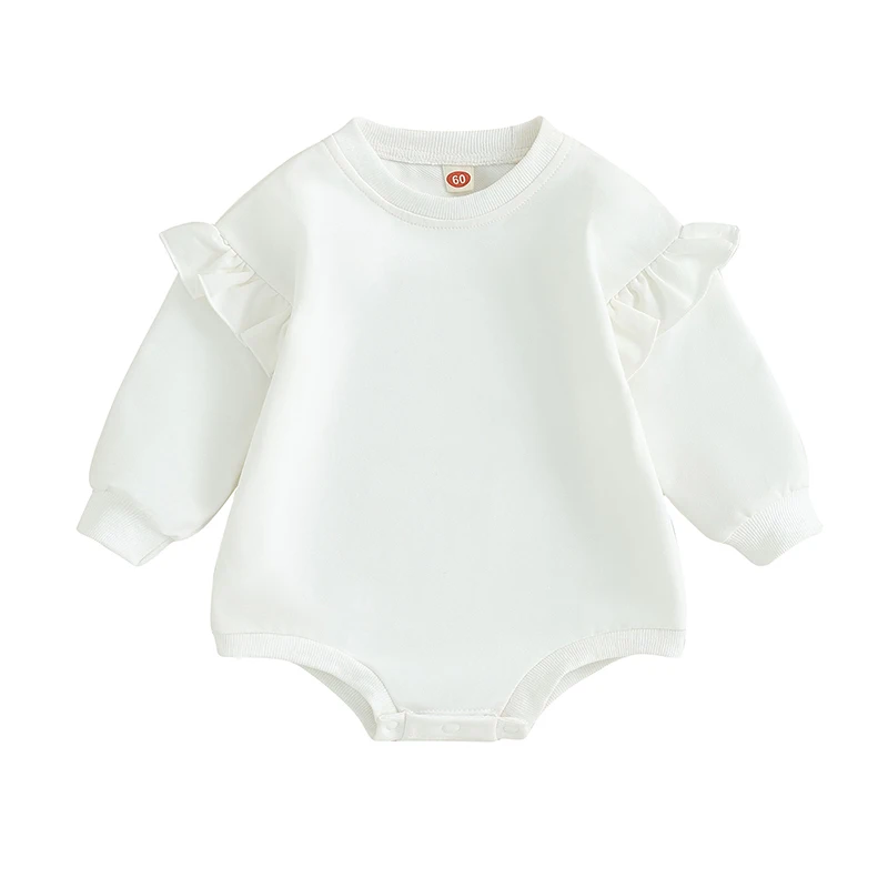 Baby Girls Romper Long Sleeve Crew Neck Solid Color Bodysuit Clothes for Casual Daily
Baby Girls Romper Long Sleeve Crew Neck Solid Color Bodysuit Clothes for Casual Daily