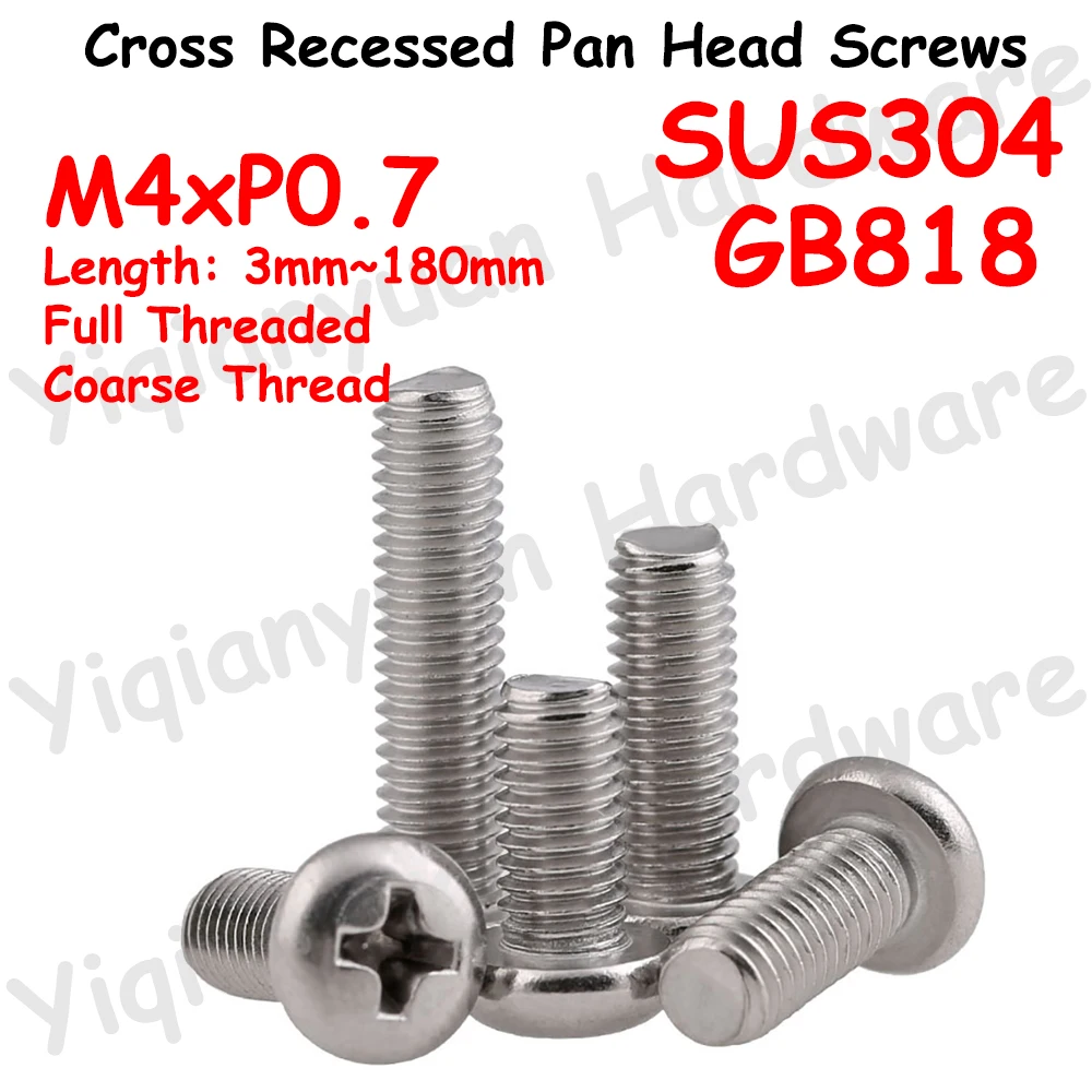Yiqianyuan GB818 M4xP0.7 грубая резьба SUS304 нержавеющая сталь крест Встраиваемая сковородная головка крестовые винты прецизионные машинные болты
Yiqianyuan GB818 M4xP0.7 грубая резьба SUS304 нержавеющая сталь крест Встраиваемая сковородная головка крестовые винты прецизионные машинные болты