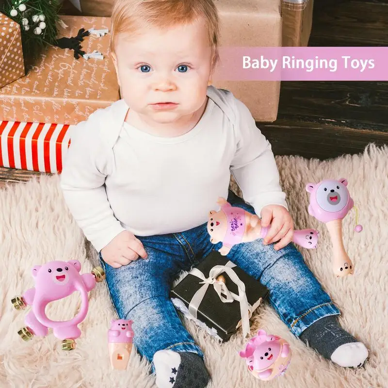 Rattle Toys Bulk 5pcs Shake Grab Hand Rattle Sensory Learning Music Toy Colorful Rattle Hand Development Toy Set Safe Durabe toy
Rattle Toys Bulk 5pcs Shake Grab Hand Rattle Sensory Learning Music Toy Colorful Rattle Hand Development Toy Set Safe Durabe toy