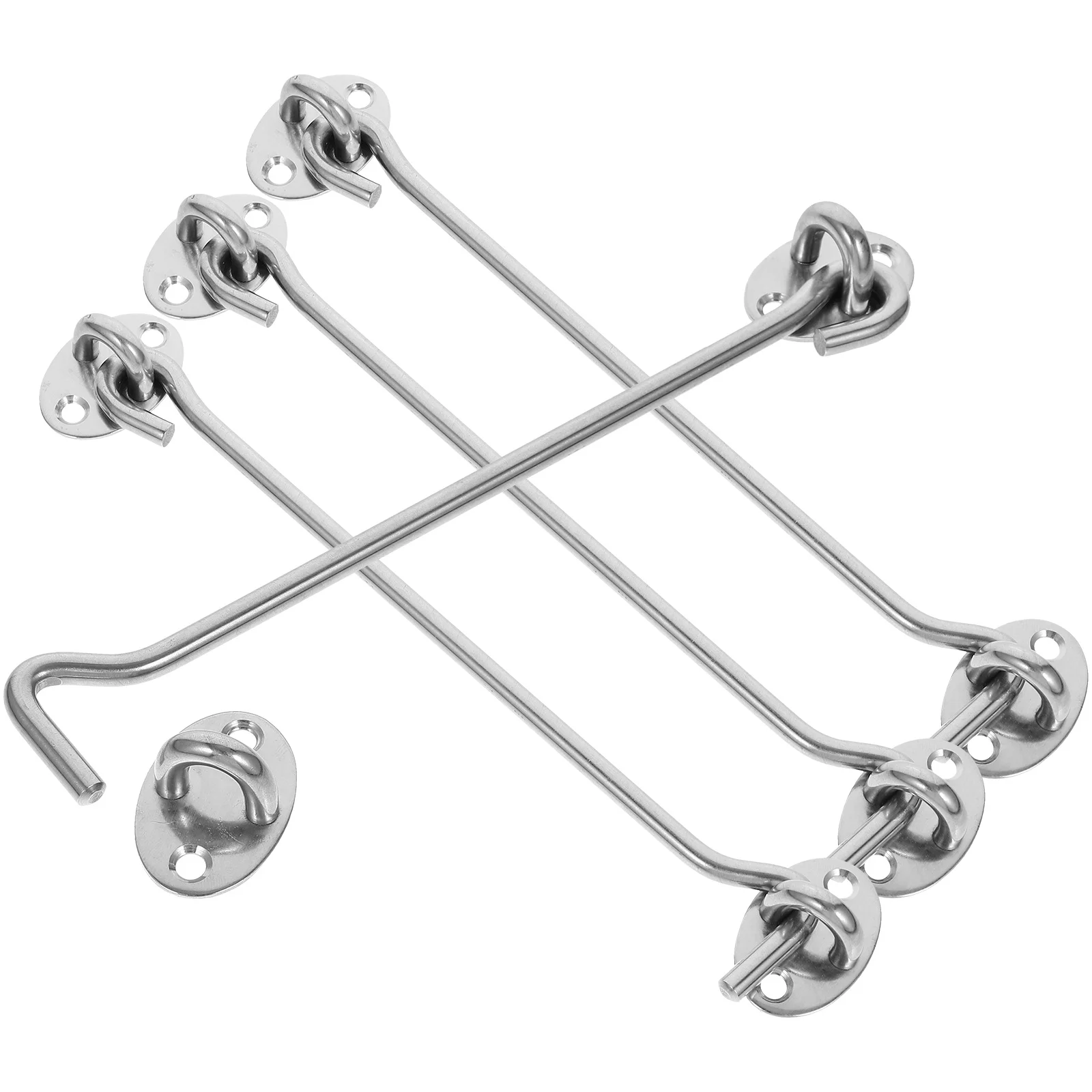 4 Pcs Stainless Steel Door Latch Locks for Doors Window Hook Gate Closet Buckle and Eye
4 Pcs Stainless Steel Door Latch Locks for Doors Window Hook Gate Closet Buckle and Eye
