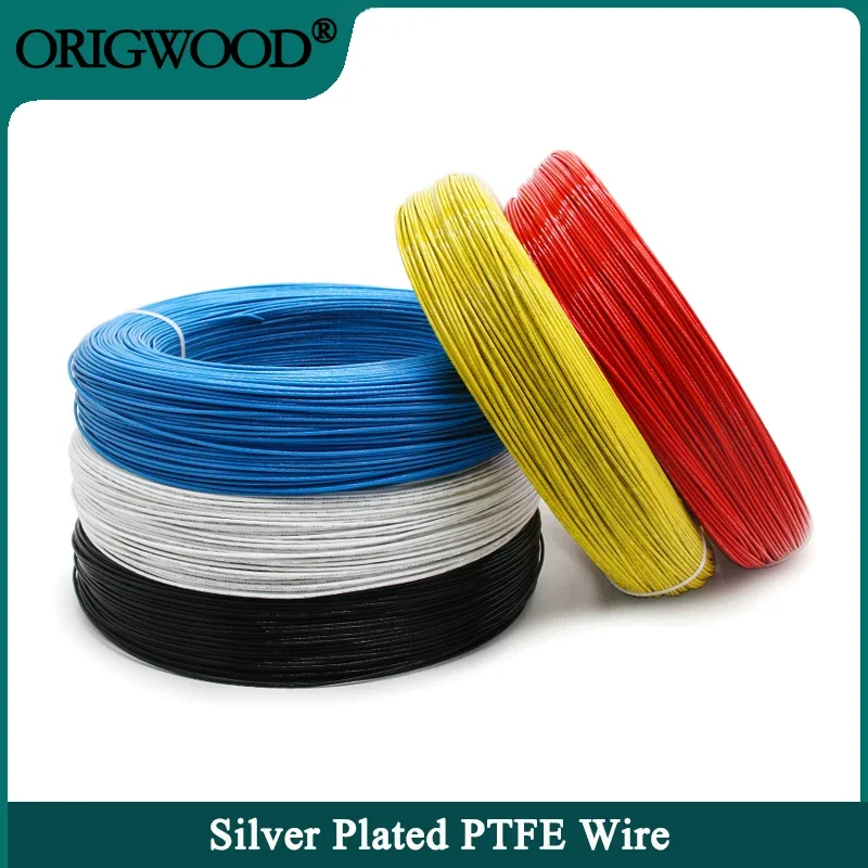 1/5m PTFE Wire Silver Plated High Purity OFC AWG30~AWG10 Electronic Signal Copper HiFi Audio Speaker Headphone Cable DIY
1/5m PTFE Wire Silver Plated High Purity OFC AWG30~AWG10 Electronic Signal Copper HiFi Audio Speaker Headphone Cable DIY