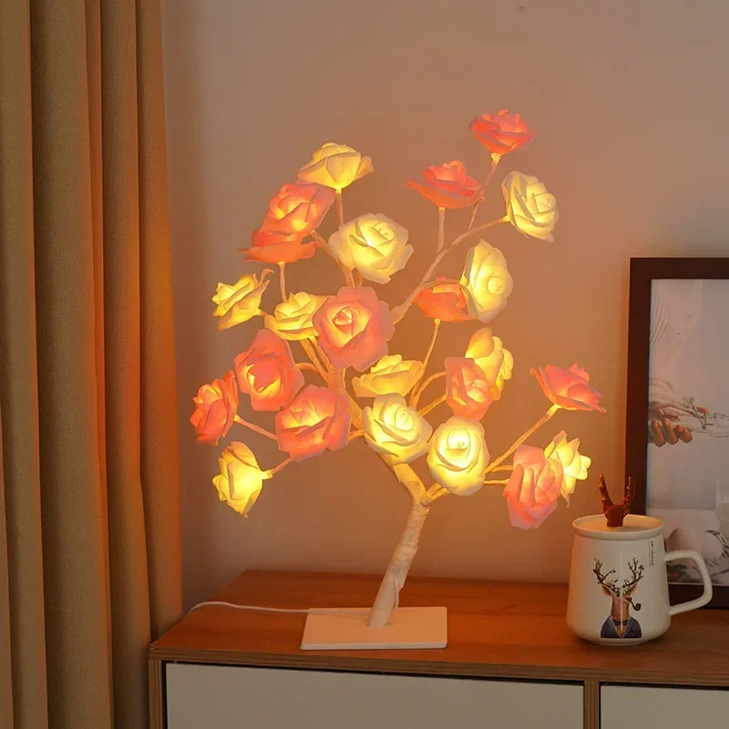 LED Simulation Rose Tree Light Decoration Night Light Removable Plastic Base USB Switch Colorful Lights
LED Simulation Rose Tree Light Decoration Night Light Removable Plastic Base USB Switch Colorful Lights
