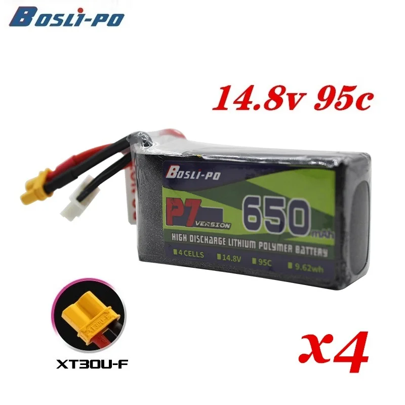 4S 14,8 V 650mAh 95C литий-полимерный аккумулятор для радиоуправляемого вертолета квадрокоптера FPV гоночного дрона с батареей XT30
4S 14,8 V 650mAh 95C литий-полимерный аккумулятор для радиоуправляемого вертолета квадрокоптера FPV гоночного дрона с батареей XT30