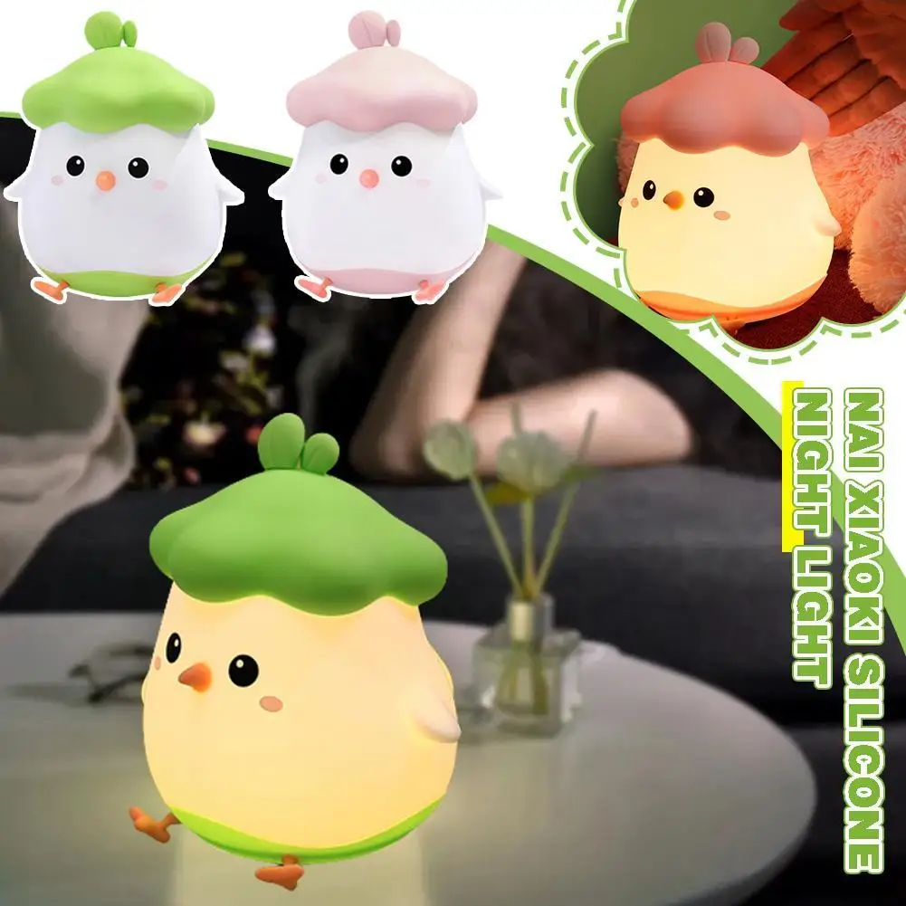 Silicone Cartoon Chick LED Warm Night Light Switch Dimmable Type-C Port Table Lamp 15/30 Minute Timed Shutdown Function
Silicone Cartoon Chick LED Warm Night Light Switch Dimmable Type-C Port Table Lamp 15/30 Minute Timed Shutdown Function