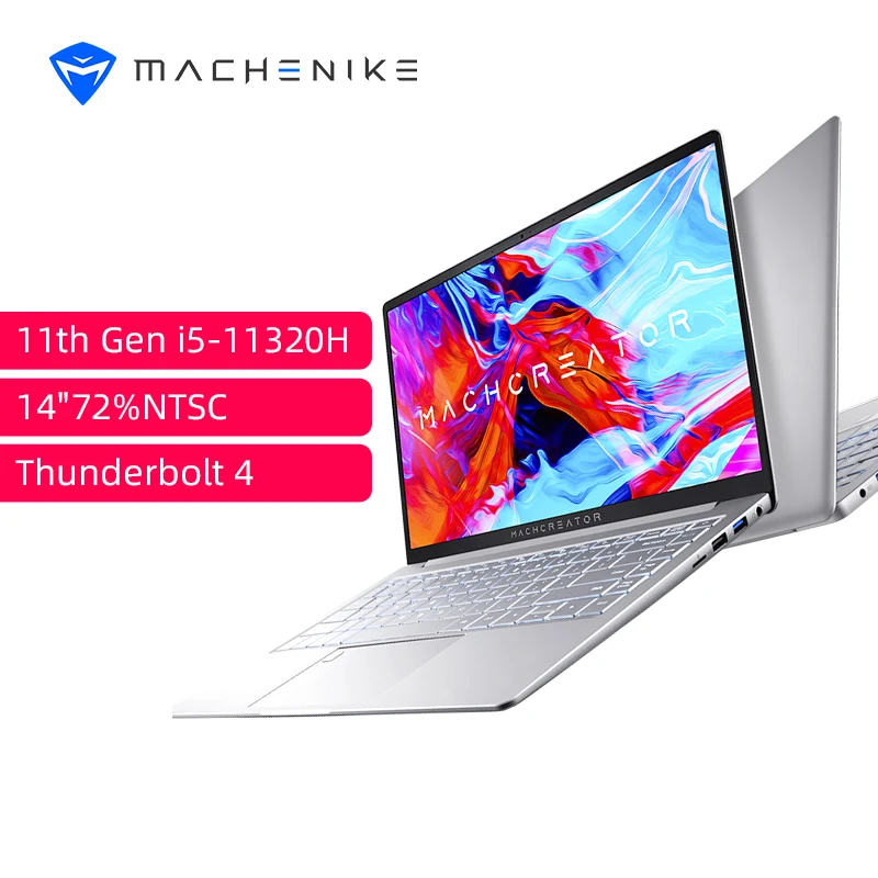 14-дюймовый ноутбук Machcreator ультрабук 72% NTSC Intel i5-11320H Iris Xe 512G SSD WiFi 6 Thunderbolt 4 клавиатура