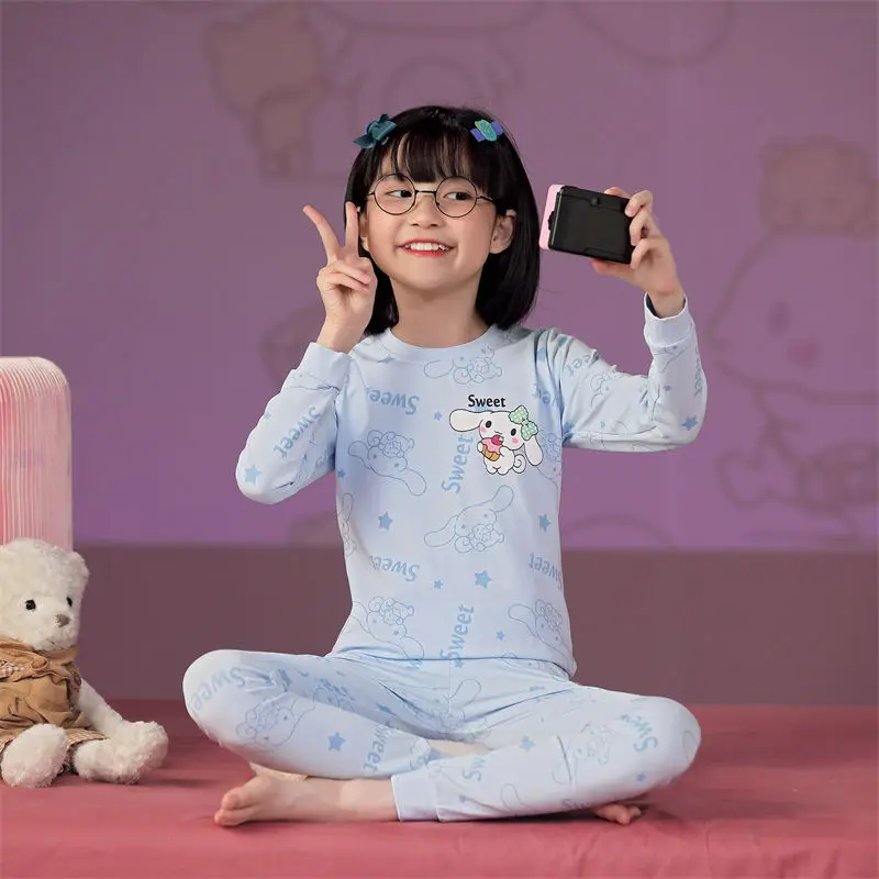 New Kawaii Cartoon Sanrios Plush Child Home Wear Kuromi Cinnamoroll Cute Anime Children's Spring Suit Base Thin Style Loungewear
New Kawaii Cartoon Sanrios Plush Child Home Wear Kuromi Cinnamoroll Cute Anime Children's Spring Suit Base Thin Style Loungewear