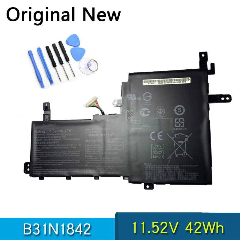 NEW Original B31N1842 Laptop Battery For ASUS VivoBook S15 F513 M513 K513 S513 X513 S15 S531F 11.52V 42Wh
NEW Original B31N1842 Laptop Battery For ASUS VivoBook S15 F513 M513 K513 S513 X513 S15 S531F 11.52V 42Wh