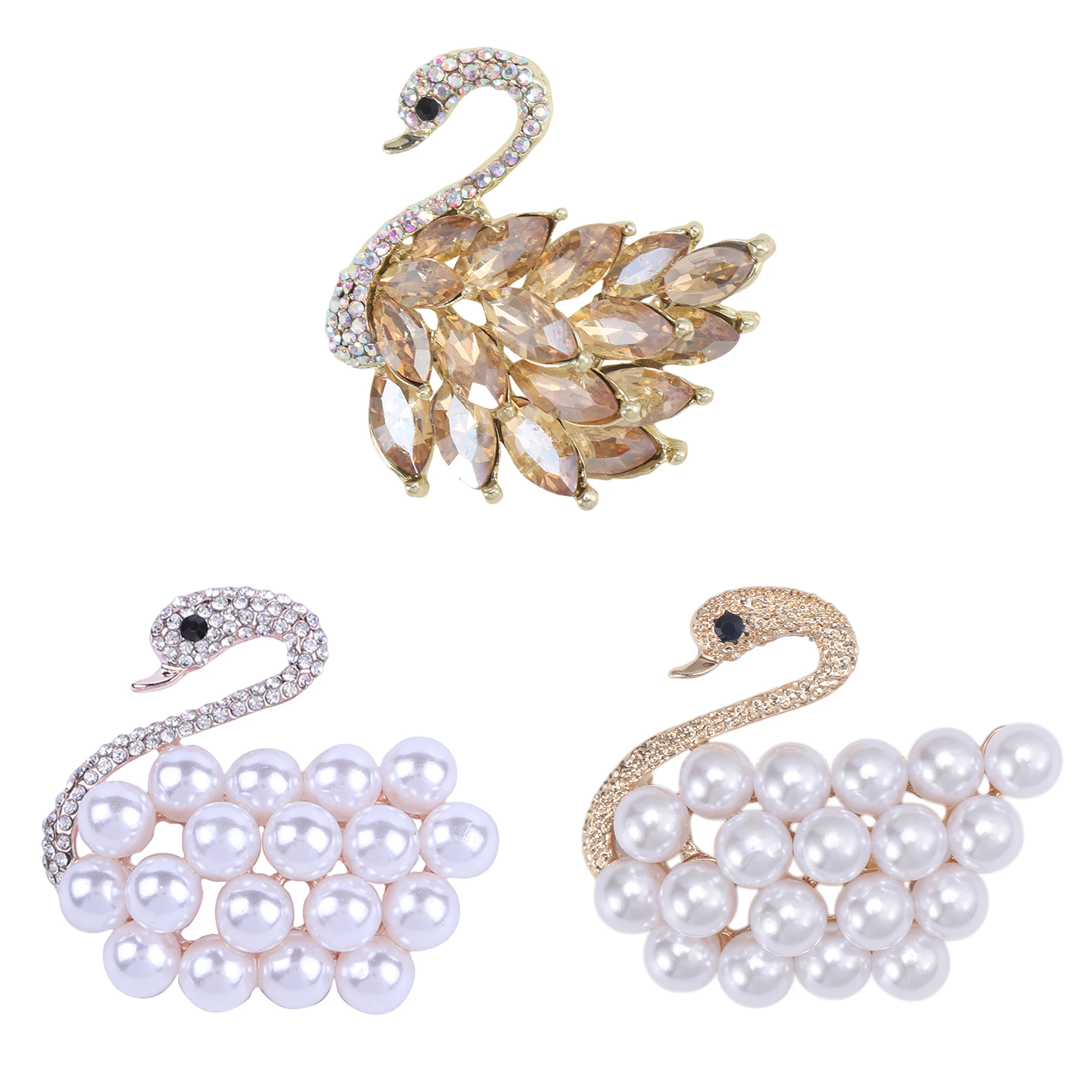 Pearl Rhinestones Swan Brooch for Women Unisex 4 Types of Bird New Year Brooches Pin Friends Gifts
Pearl Rhinestones Swan Brooch for Women Unisex 4 Types of Bird New Year Brooches Pin Friends Gifts