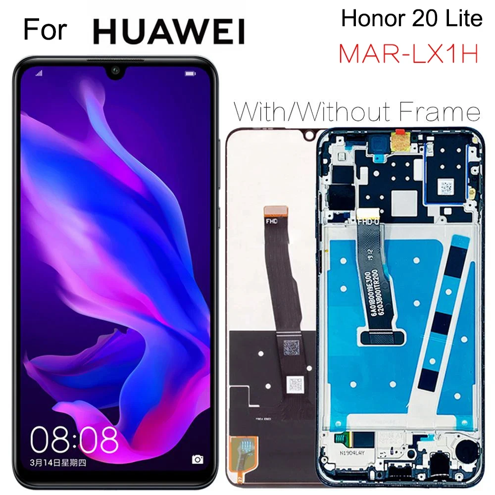 Original LCD Display for Honor 20 Lite MAR-LX1H LCD Digitizer Assembly Replacement for Huawei Honor 20 Lite 6.15inch Screen
Original LCD Display for Honor 20 Lite MAR-LX1H LCD Digitizer Assembly Replacement for Huawei Honor 20 Lite 6.15inch Screen