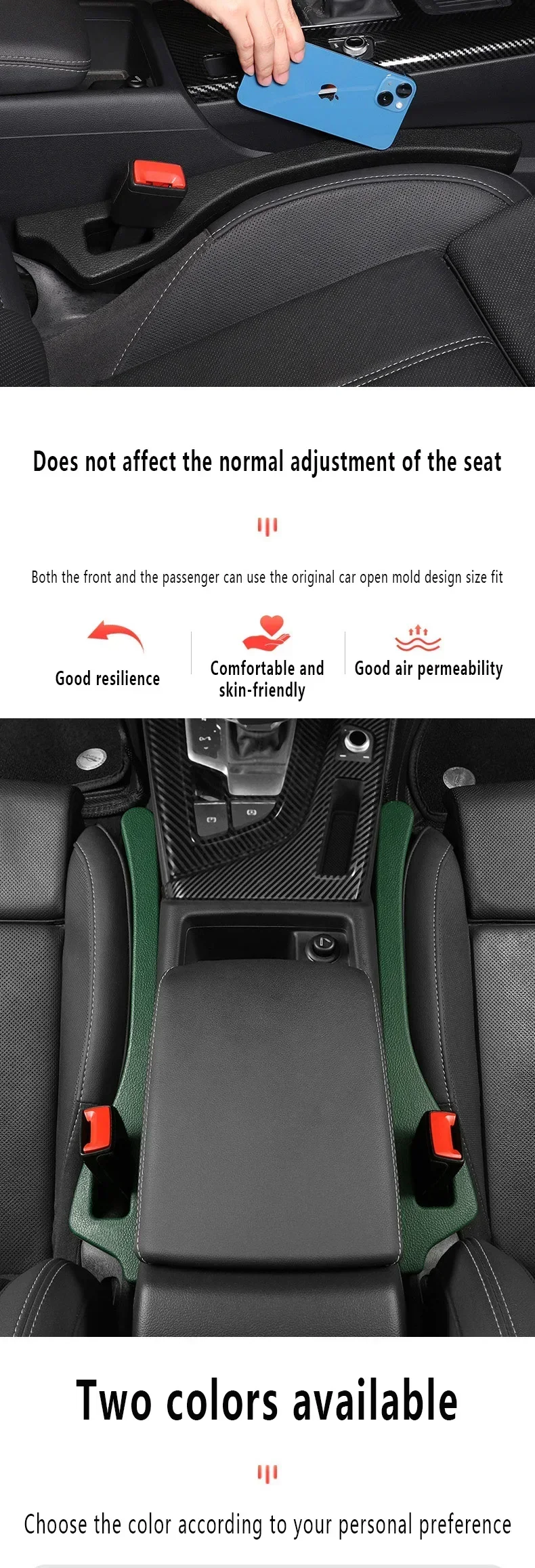 Car Seat Seam Plug Strip for Tesla Model 3 / S / X / Y / P100D S25ffe09668c3470e9291200a102d8dd84