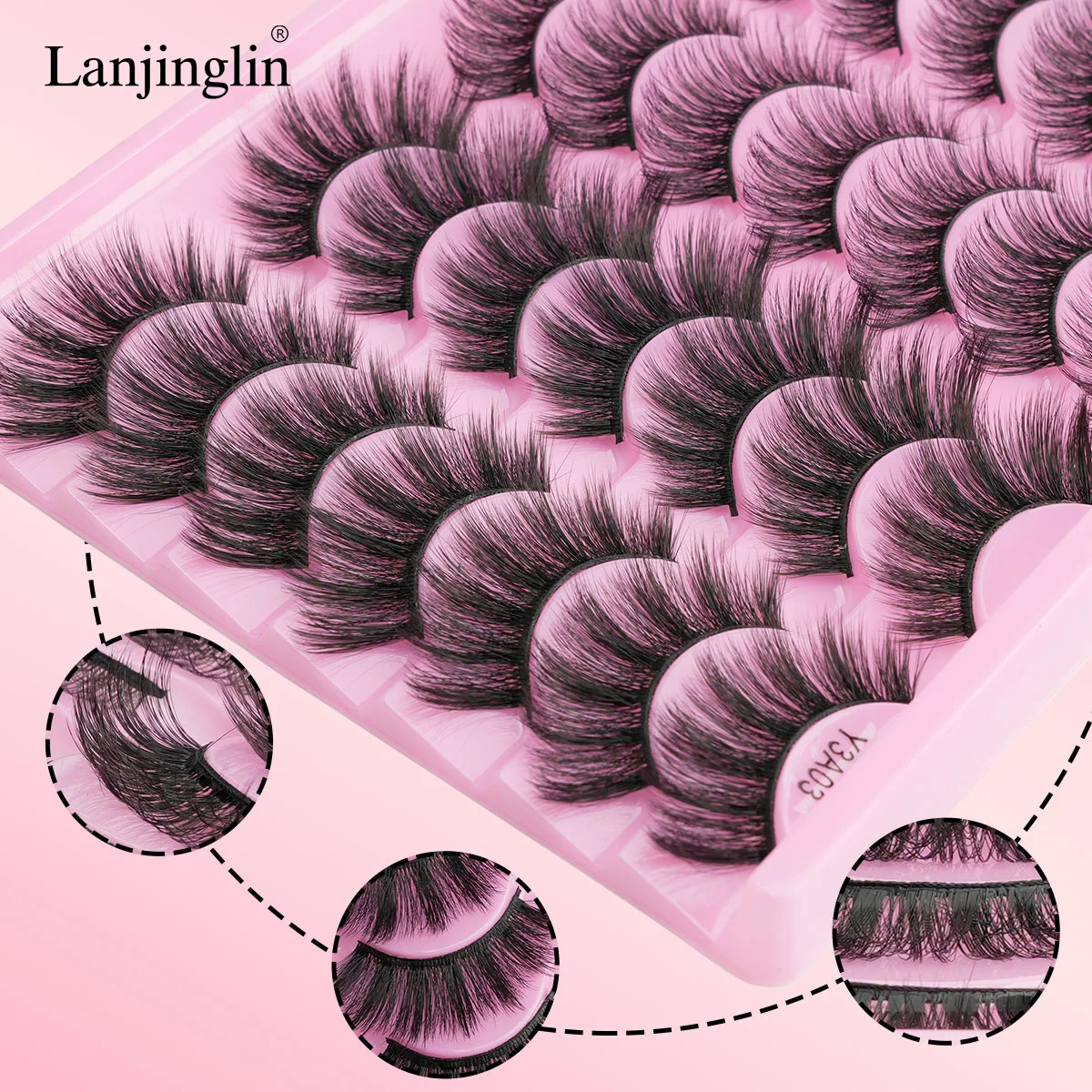 3/20/21Pairs False Eyelashes Wispy Lashes Dramatic Thick Fake Eyelashes Faux 3D Mink Fluffy Strip False Lashes Pack Makeup Tools 11 S260008cec3d241558e9a70d20f3a86631