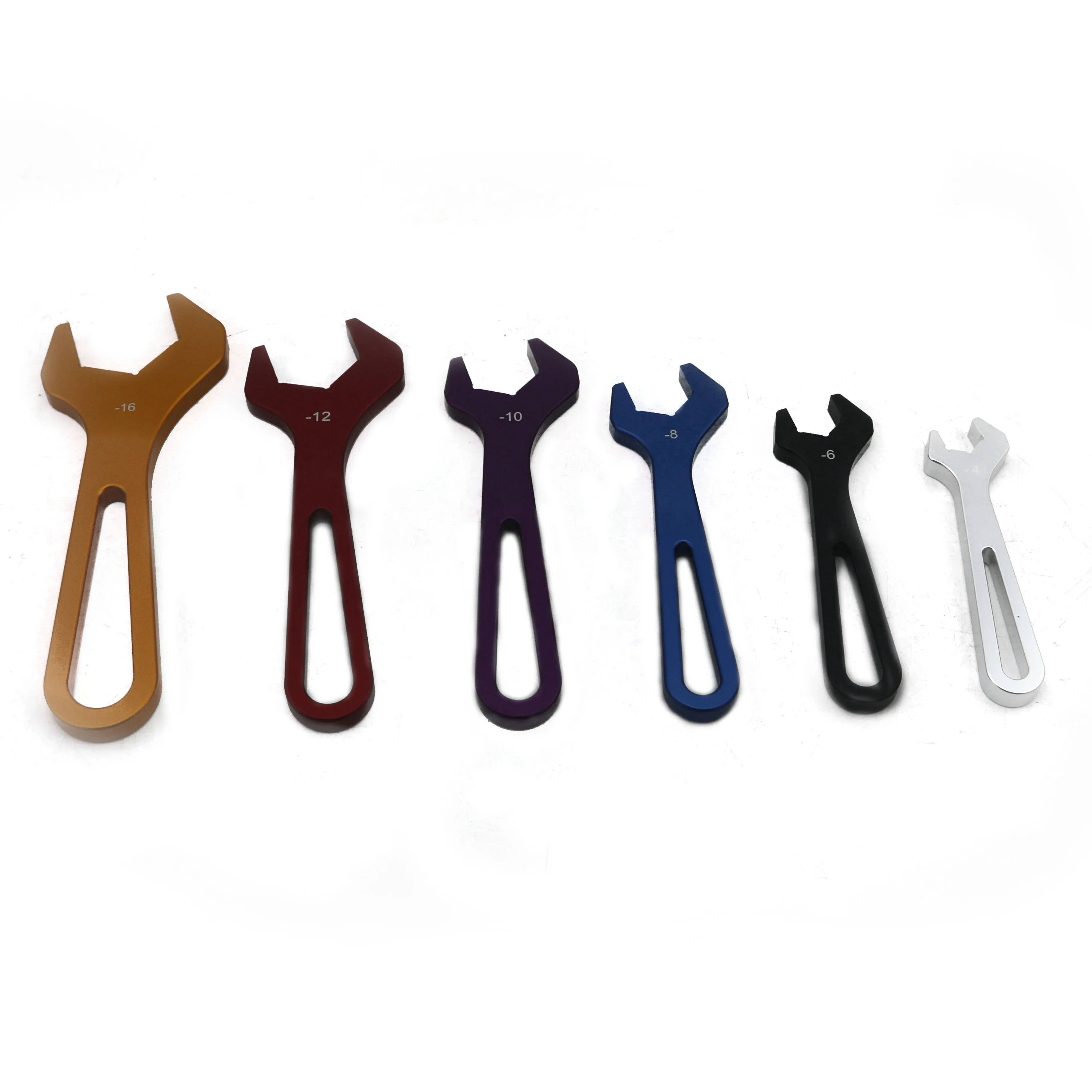 

An Aluminum Wrench Hose Fitting Tool Aluminum Spanner An3 AN4 AN6 AN8 AN10 AN12 AN16 (6pcs/Set)