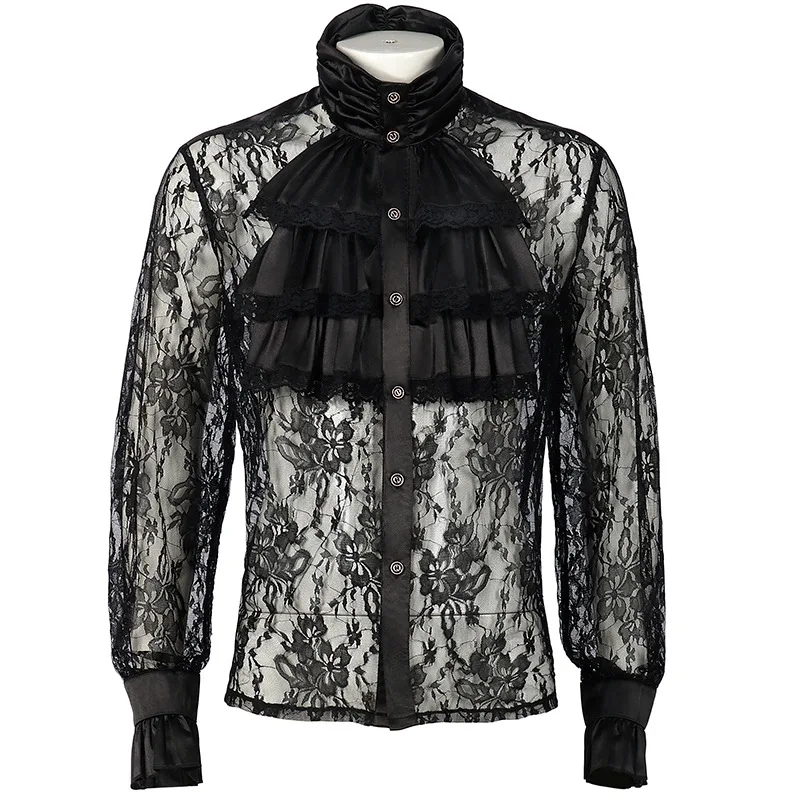 Black Lace Pirate Vampire Shirt Renaissance Victorian Medieval Gothic Shirt Party Movie Characters Halloween Costume Party
Black Lace Pirate Vampire Shirt Renaissance Victorian Medieval Gothic Shirt Party Movie Characters Halloween Costume Party