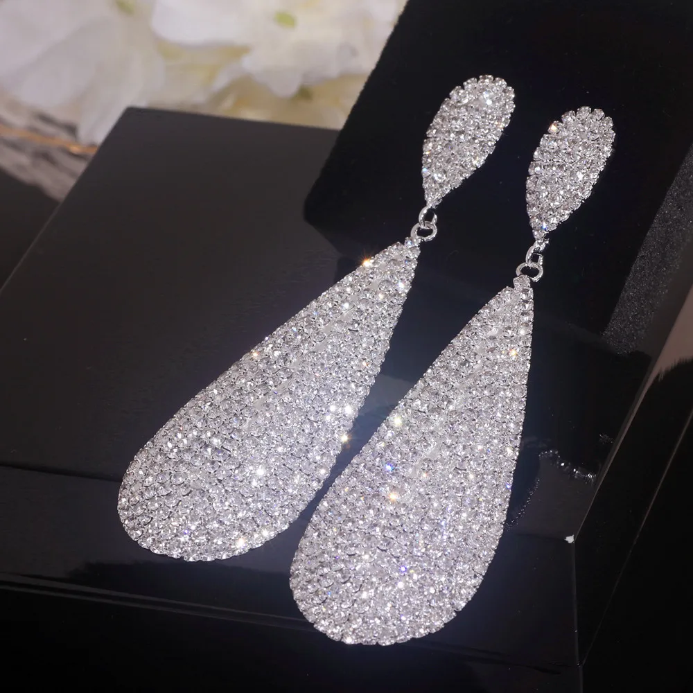 Classic Elegant White Rhinestone Water Drop Shape Pendant Earrings for Women Silver Color Dangle Earrings Wedding Party Jewelry 3 Mallzona S2609cda1f6514c4a9d4196522a143b2ep Classic Elegant White Rhinestone Water Drop Shape Pendant Earrings for Women Silver Color Dangle Earrings Wedding Party Jewelry Mallzona