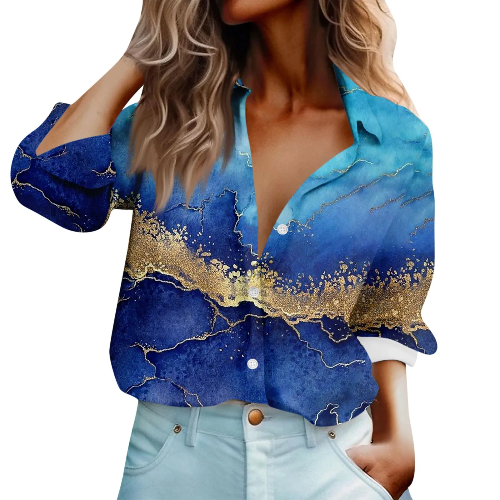 Women's Shirt Blouse Printed Button Long Sleeve Casual Basic Shirt Collar Regular Top ropa de mujer футболка лонгслив camisetas
Women's Shirt Blouse Printed Button Long Sleeve Casual Basic Shirt Collar Regular Top ropa de mujer футболка лонгслив camisetas