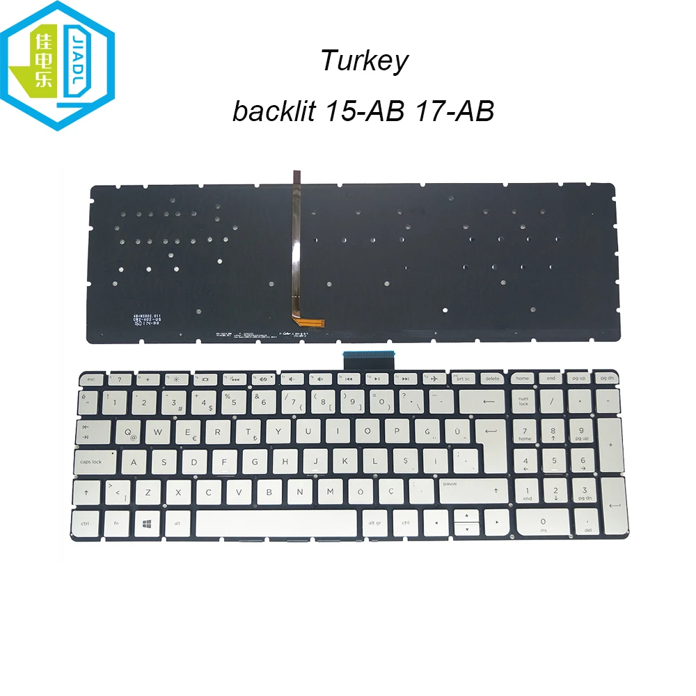 

Turkey Backlight Keyboard For HP Pavilion 15-AB 15-ae 15-AS 15 AW AK 15-BC 15-BK 17-AB For Envy 17-N TR Laptop Backlit Keyboards