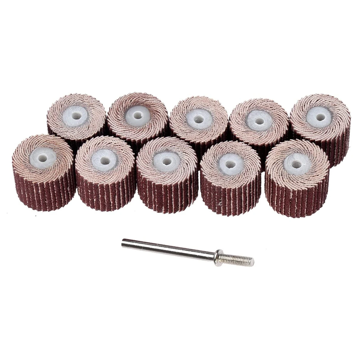 10Pcs 12mm Sand Paper Polishing Bits Flap Wheel Sandpaper Sanding Disc Roller Abrasive Mops-Wheel For Rotary Tool 80-600 Grit
10Pcs 12mm Sand Paper Polishing Bits Flap Wheel Sandpaper Sanding Disc Roller Abrasive Mops-Wheel For Rotary Tool 80-600 Grit