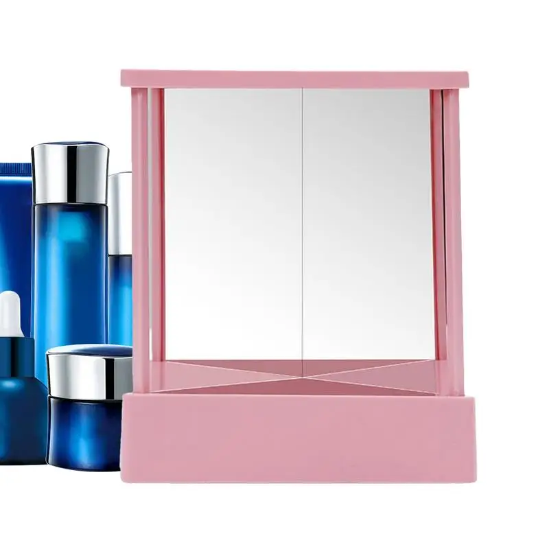 

Non Reversing Mirror Triangular Fixed Table Mirror Non Magnifying Mirror For Modeling Makeup Facial Correction home decor