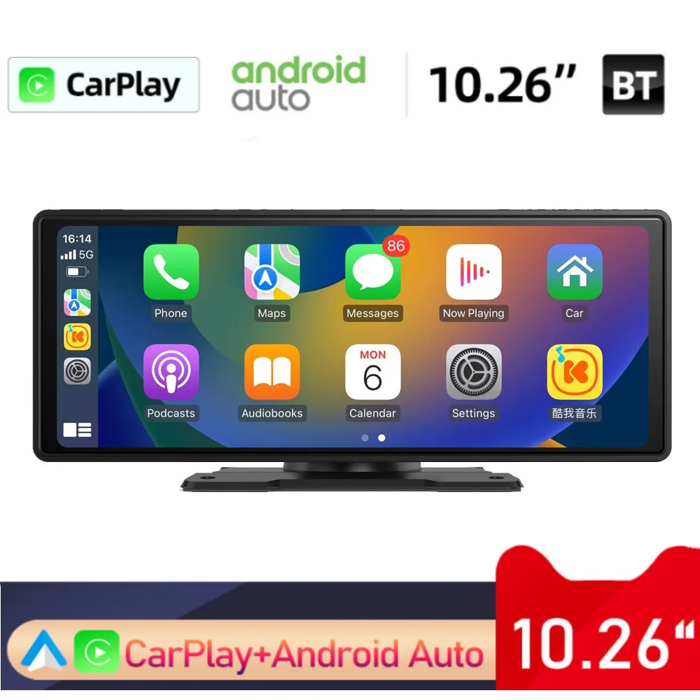 10.26 Inch Wireless Carplay Monitor IPS Full Touch Screen Display Portable Car Navigation Bluetooth Voice Reverse Image Monitor
10.26 Inch Wireless Carplay Monitor IPS Full Touch Screen Display Portable Car Navigation Bluetooth Voice Reverse Image Monitor