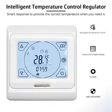Electric Weekly Programmable Touch Screen Thermostat LCD Digital Display Thermostat Intelligent Temperature Regulator
Electric Weekly Programmable Touch Screen Thermostat LCD Digital Display Thermostat Intelligent Temperature Regulator