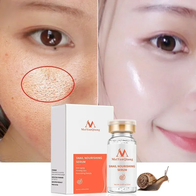 

Snail Serum Face Moisturizing Solution Whitening Anti Aging Anti Wrinkle Acne Facial Essence Skin Care Cosmetics Beauty Health
