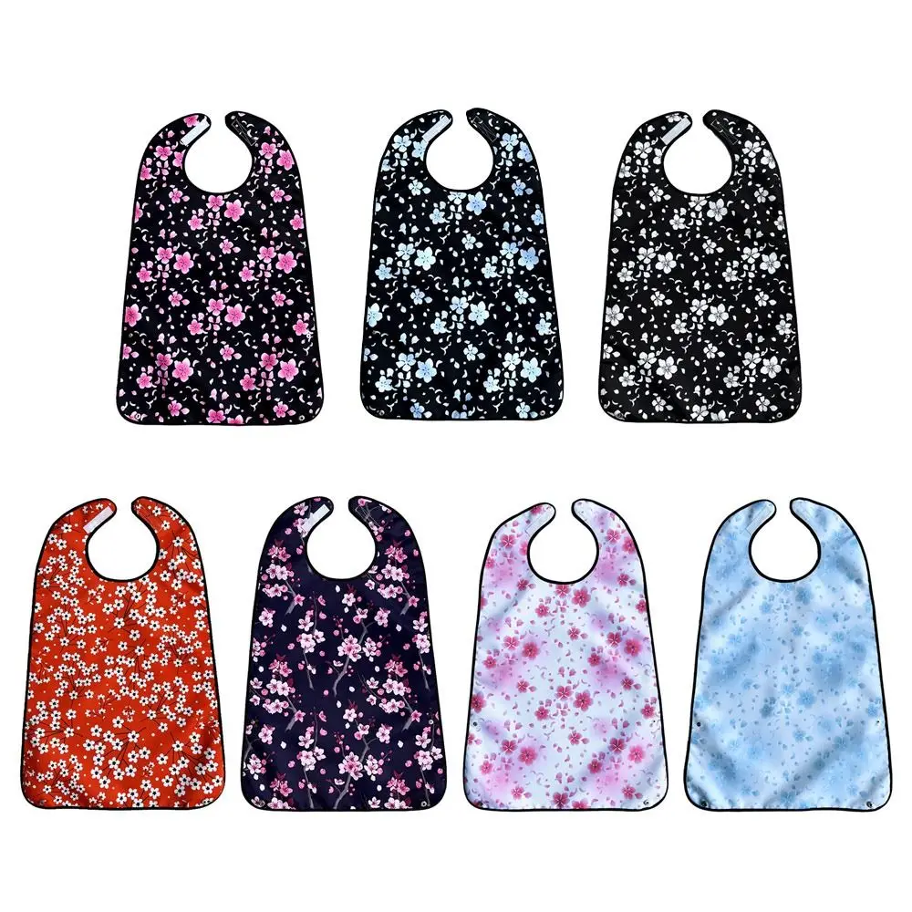 

Washable Adult Bibs Durable with Crumb Catcher Adjustable Bibs for Eating Apron Women Bibs Elderly