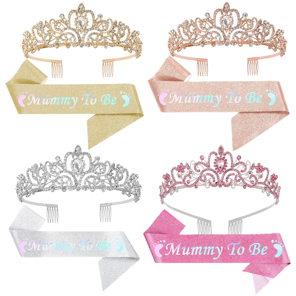 Shiny Princess Crown With Satin Sash Dress Set Mother's Day Gift Baby Shower Supplies Mummy To Be Party Decoration Gender Reveal
Shiny Princess Crown With Satin Sash Dress Set Mother's Day Gift Baby Shower Supplies Mummy To Be Party Decoration Gender Reveal