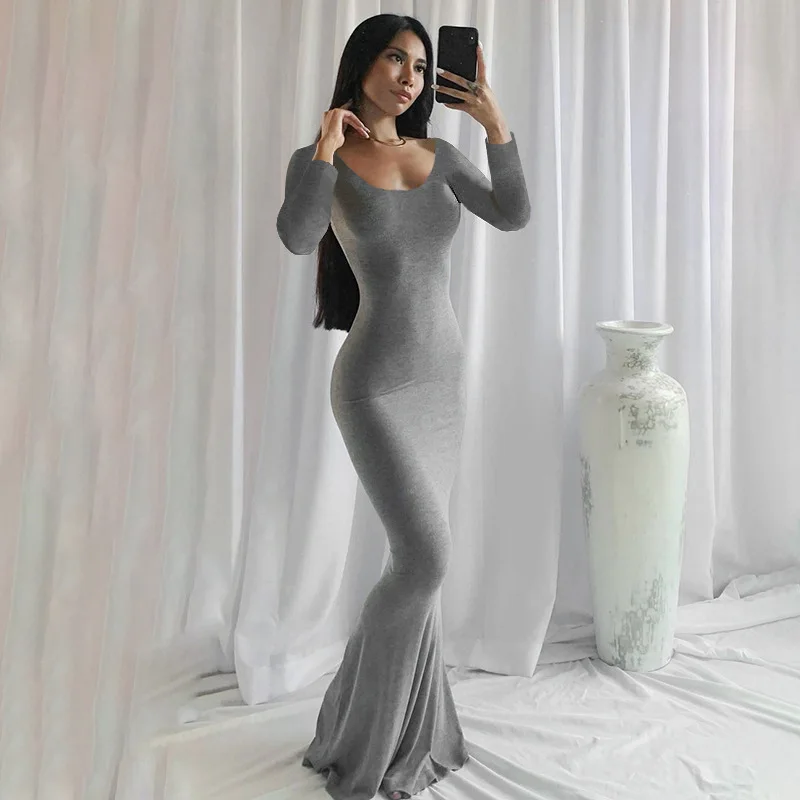 Solid Maxi Fishtail Dress Sexy Long Bodycon Party Club Elegant Casual Luxury High Waist Dresses 2022 Women Clothes Fall Fashion 
Solid Maxi Fishtail Dress Sexy Long Bodycon Party Club Elegant Casual Luxury High Waist Dresses 2022 Women Clothes Fall Fashion