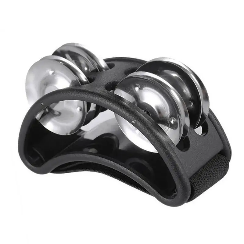 

Foot Tambourine Percussion Foot Percussion With Stainless Steel Jingle Bells Guitar Drum Accessory Instrument Percussion