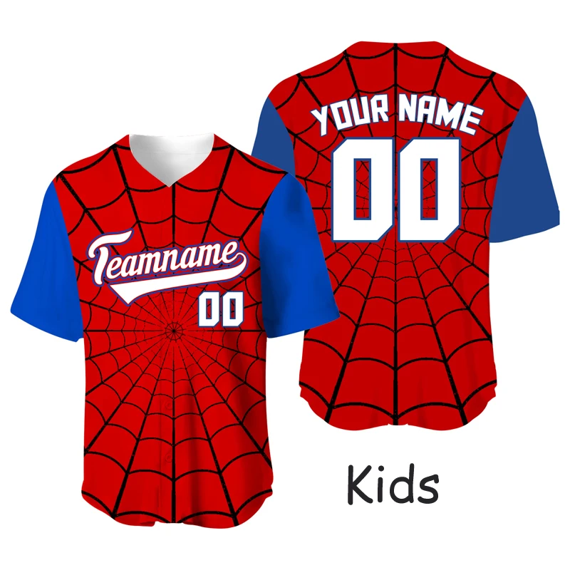 

Red Kids Baseball Jerseys Custom Name Designer Team Baseball Uniform T-Shirt Training Sport Blanks Blouses Fashion Sportswear