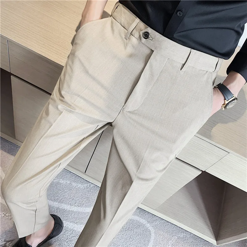 Spring and summer new men's casual trousers waist invisible stretch sheet Korean version slim men's suit pants trousers
Spring and summer new men's casual trousers waist invisible stretch sheet Korean version slim men's suit pants trousers