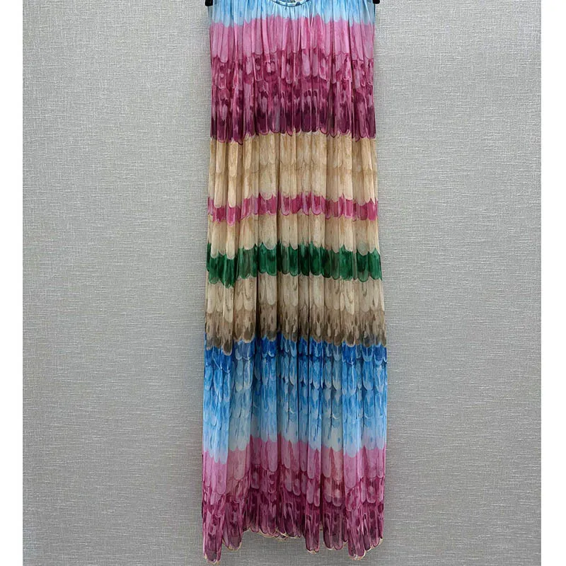Holiday Elegant 100% Silk Rainbow Dress Women High End Exquisite Sleeveless O Collar Zipper Sweet Dresses Summer Fashion New 24
Holiday Elegant 100% Silk Rainbow Dress Women High End Exquisite Sleeveless O Collar Zipper Sweet Dresses Summer Fashion New 24