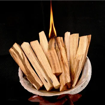 5pcs Palo Santo Natural Incense Sticks Wooden Smudging Strips Aroma Diffuser Stains Stick Aromatherapy Burn Wooden Sticks