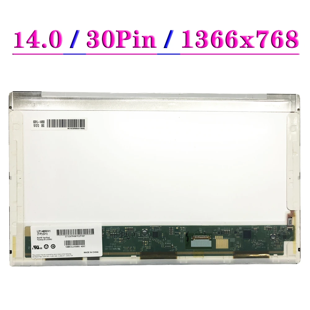 14" Matrix Panel LP140WH1-TPD1 LTN140AT05 N140B6-D11 B140XW01 V4 FOR HP 8440P 8440W EDP 30Pin 1366x768 Laptop LCD Screen
14" Matrix Panel LP140WH1-TPD1 LTN140AT05 N140B6-D11 B140XW01 V4 FOR HP 8440P 8440W EDP 30Pin 1366x768 Laptop LCD Screen