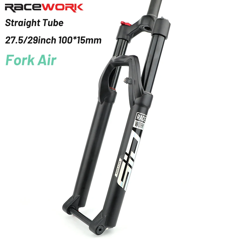 RACEWORK Mountain MTB Bike Air Fork Thru Axle with Rebound Adjustment MTB Front Suspension 27.5/29er Straight RL 100*15mm
RACEWORK Mountain MTB Bike Air Fork Thru Axle with Rebound Adjustment MTB Front Suspension 27.5/29er Straight RL 100*15mm