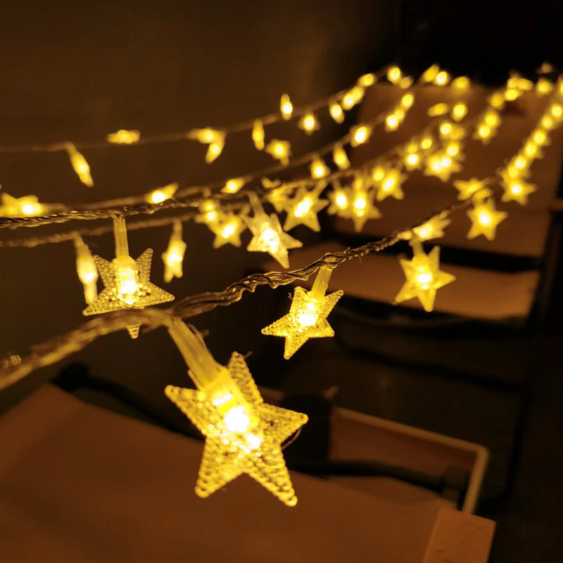 1.5M3M/6M 2023 LED Star String Lights Christmas Garland Living Room Wedding Party Decoration Curtain String Fairy Lamps for Home
1.5M3M/6M 2023 LED Star String Lights Christmas Garland Living Room Wedding Party Decoration Curtain String Fairy Lamps for Home