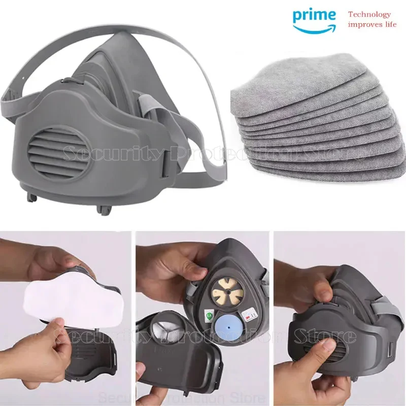 

New 3700 Type Industrial Painting Spraying Respirator Safety Work Filter Dust Proof Full Face Gas Mask Formaldehyde Protection