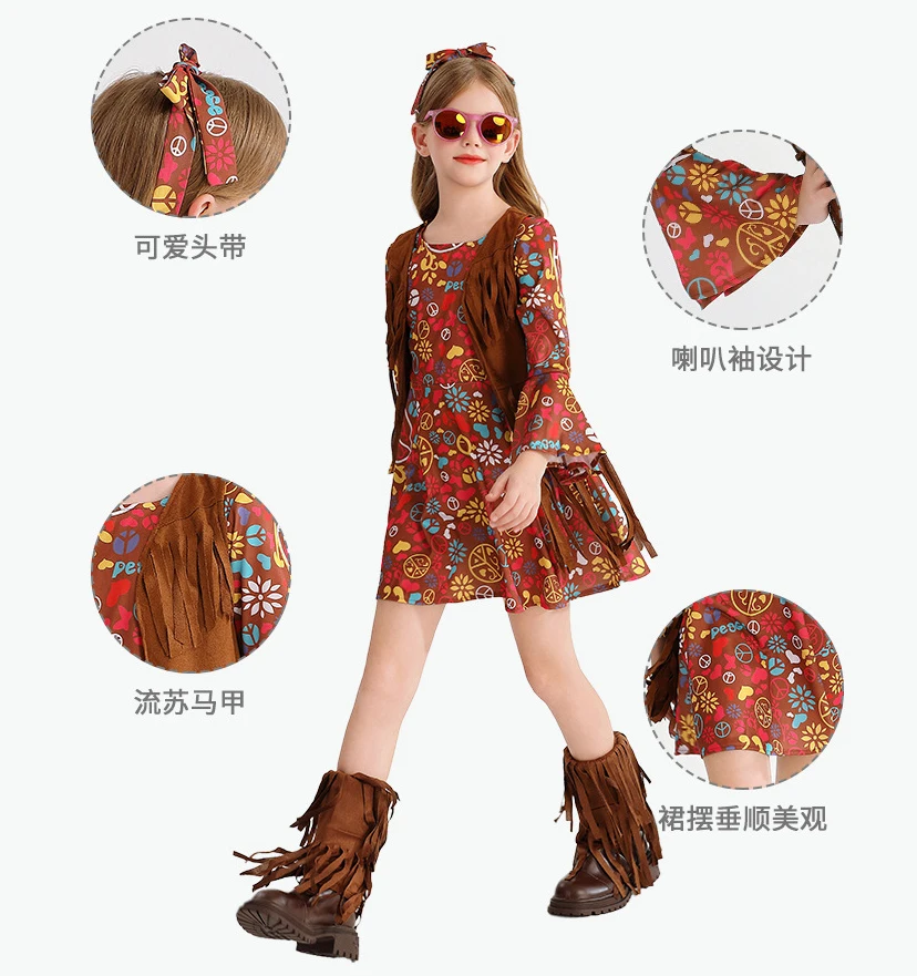 ملابس أطفال للكرنفال، طقم سترة من الدنيم المطبوع، زي حفلات، فستان أداء عتيق الطراز للأطفال من 3-8 سنوات، ملابس أعياد الميلاد ملابس أطفال للكرنفال، طقم سترة من الدنيم المطبوع، زي حفلات، فستان أداء عتيق الطراز للأطفال من 3-8 سنوات، ملابس أعياد الميلاد